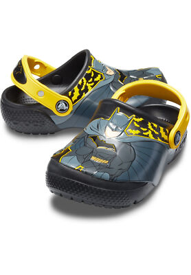 Crocs Kinder Fun Lab Iconic Batman Clog Gr 22/23 23/24 Hausschuhe 205514 Schwarz