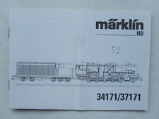 Märklin 34171 / 37171 - Betriebsanleitung für Dampflok mit Kondenstender BR 52