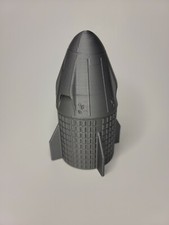 3D Printed 1/80 SpaceX Dragon Capsule 4" Metal Silver PLA Plastic Made in USA