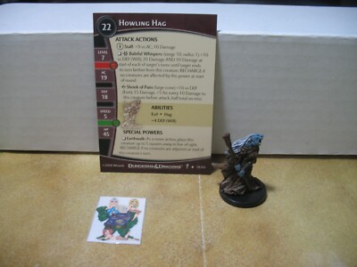 =Dungeons and Dragons DUNGEONS OF DREAD Howling Hag 18/60 with card=