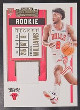 Patrick Williams 2020-21 Contenders ROOKIE TICKET SWATCHES Rookie GU Card RS-PWL. rookie card picture