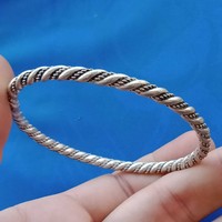 Extremely Rare Ancient silver Viking Twisted Braided Bracelet Artifact Authentic