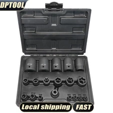 19pc E Torx Socket Set 1/4" 3/8" 1/2" Drive Female External Star Sockets E4-E32