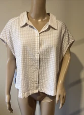 Splendid Gingham Button Down Top Size M BRAND NEW WITH TAGS $128.00