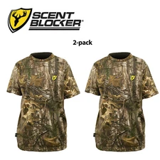 (2) Scent Blocker Youth Fused Cotton Short Sleeve T-Shirt Realtree Xtra (CSTY)