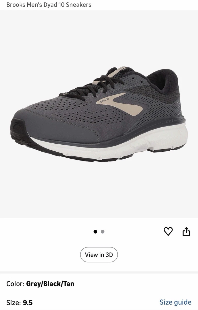 Brooks Dyad 10 Mens Size 12.5 Running Shoes Low Top Gray Sneakers 1102861D082 Brooks Dyad 10 Mens Size 12.5 Running Shoes Low Top Gray  main image 2