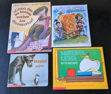 Lot of 4 Spanish Childrens Books- La Biblia Wbk, Minerva Luisa, Grande Pequeno 