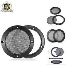Durable 5-Inch Speaker Grill Mesh - 2PCS Black Grills with Installation Screws