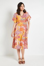 Wallis Mustard Fit & Flare Dress Womens Daywear Dresses