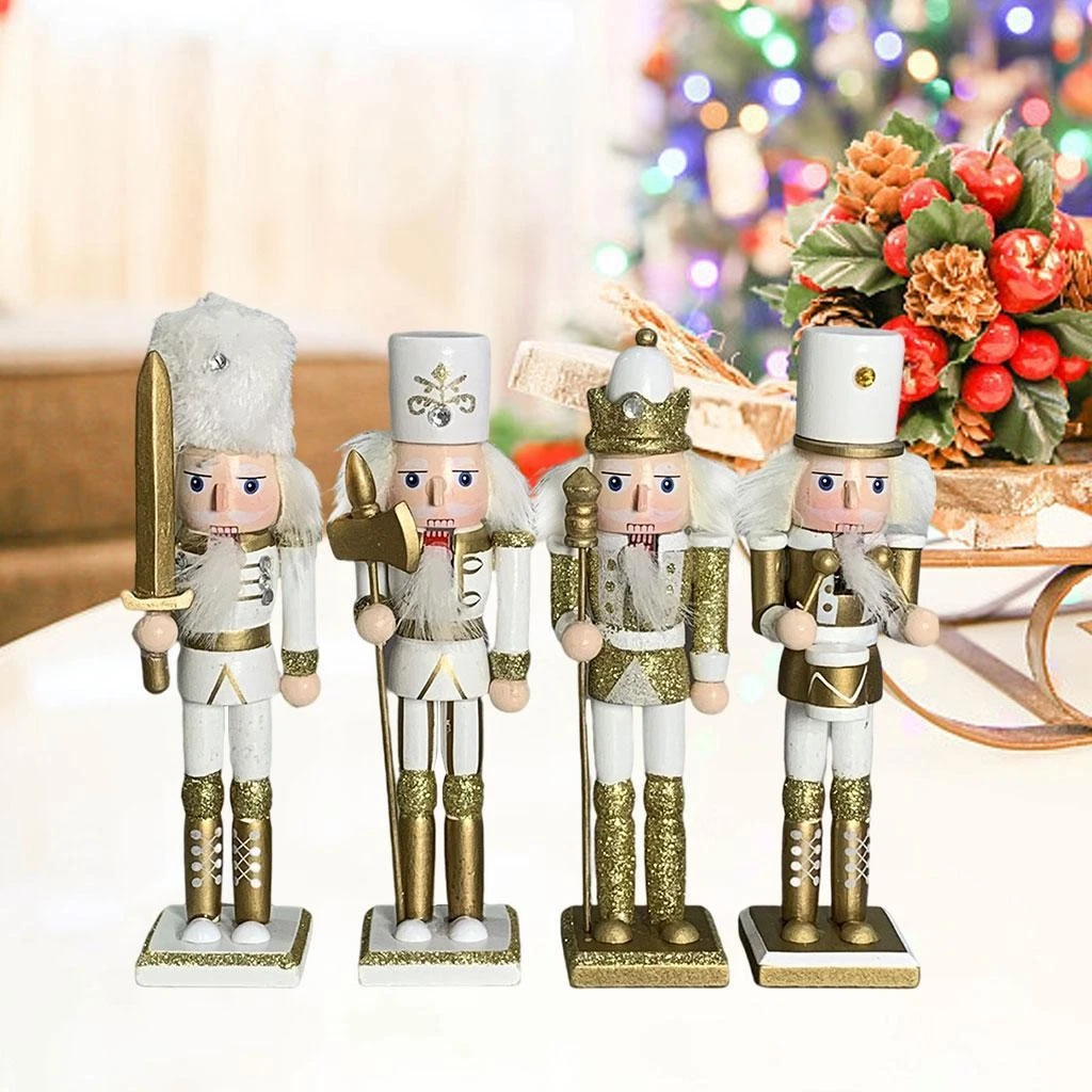 4Pcs 18cm Nutcracker Figurine Handcraft Puppet Doll for Home Decoration
Opens in a new window or tab