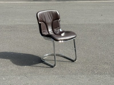 4 Ital. Cidue Bauhaus Chrom Stühle Chairs Gitter 1970