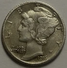 1916-D Mercury Silver Dime - Premium Key Date First Year Of Issue - XF++ to AU