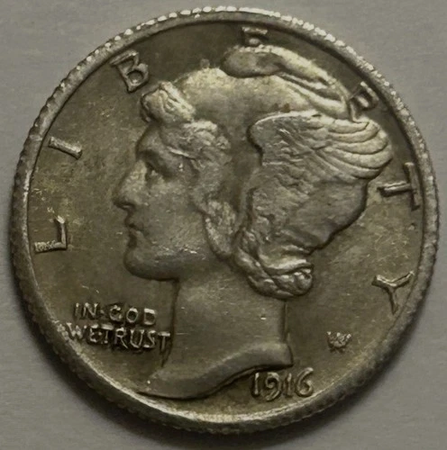 1916-D Mercury Dime — photo from the most recent tracked eBay sale