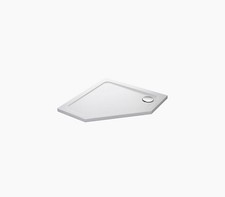 Mira Flight Low Pentagon Shower Tray 900 x 900mm with Crome trap brand new