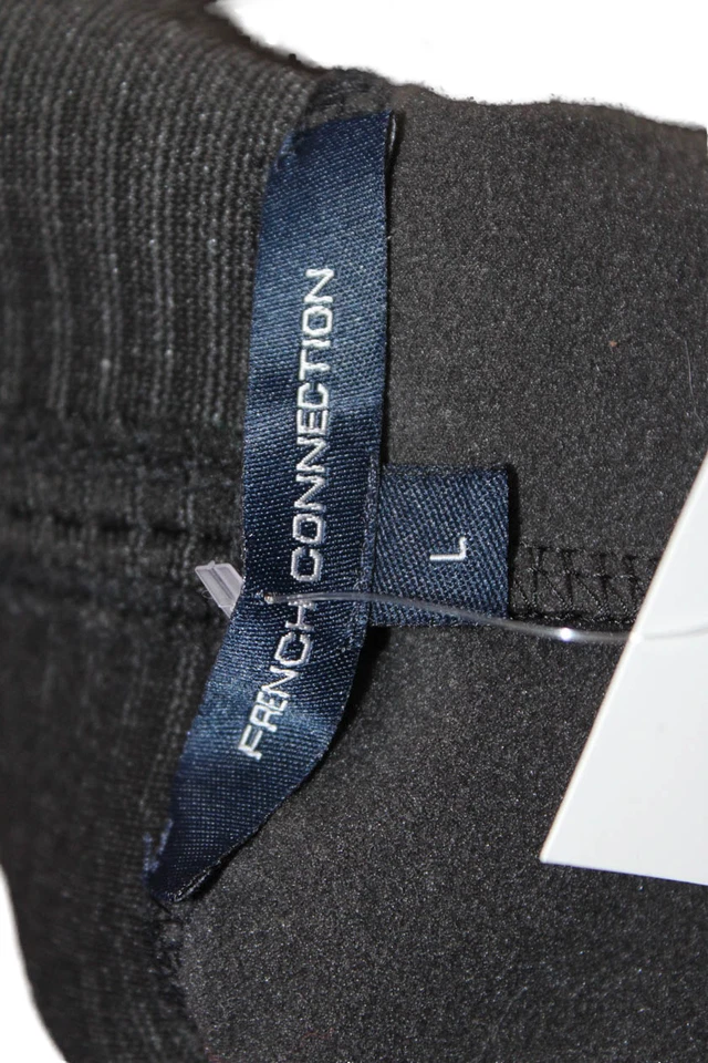 Pantalones de chándal negros para mujer French Connection cremallera 88 % poliéster talla L Foto 4 de 4