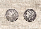 Lot of two nice Morgan Silver Dollars, VF Condition, 90% Silver, 1889-O & 1896-O