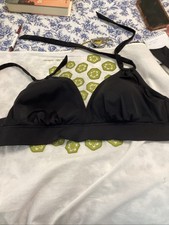 BATHING SUIT TOP Swimsuits For All Bikini Top 18 Black Tie Neck And Back