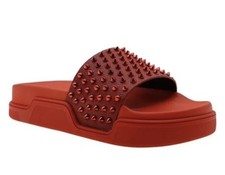 CHRISTIAN LOUBOUTIN Mens Pool Fun Spiked Leat...