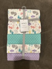 Carter's 4-pack Receiving Blankets 100 Cotton Flannel 40x30 in