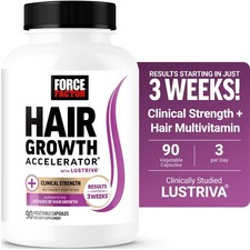 Force Factor Hair Growth Accelerator, Hair Growth Vitamins for Women  Men