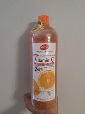 Woot Gold Vitamin C Body Shower Cream Exfoliating Normal Skin 1000ml
