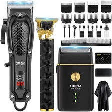 Professional Hair Clippers for Men, Cordless Complete Barber Kit with Electri...