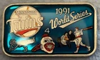 1991 Troy Oz 999 Silver Bar The Mint Sports World Series Twins Braves #36 Enamel