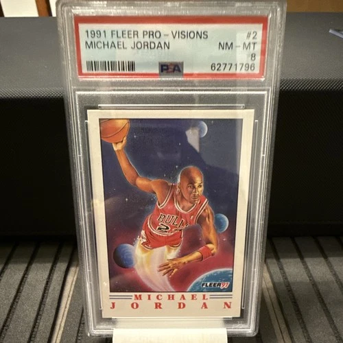 Fleer 1991-92 Pro Vision Michael Jordan Chicago Bulls PSA 8 #2 Insert
