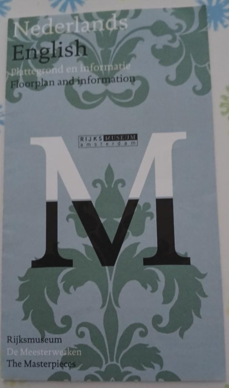 Rijksmuseum Amsterdam Floorplan & Information Pamphlet The Masterpieces w/Ticket