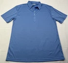 Collars and Co Dress Collar Short Sleeve Polo Size XL Light Blue Career Golf