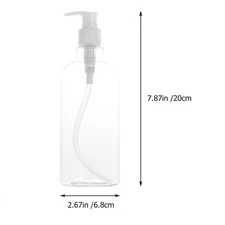3PCS 500 ml Refillable Liquid Dispenser Bottles with Press Pump for Travel
