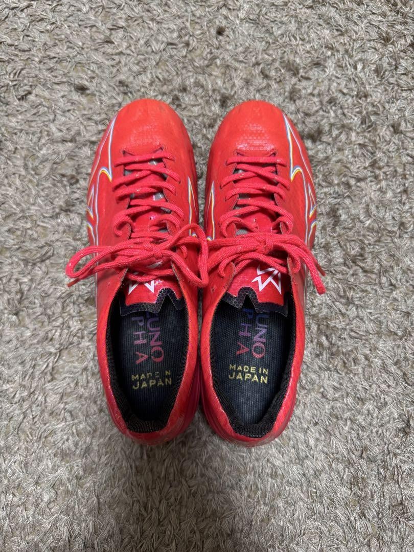 Mizuno Alpha Japan Spikes Red JP 25.5cm (US 7.5) Used