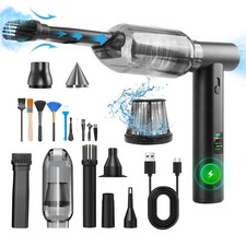 Compressed Air Duster Cordless Vacuum Cleaner Kit for Keyboard Car Home Cleaning