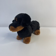 Webkinz Dachshund Dog Plush Ganz HM345 Black Brown Stuffed Animal No Code Toy