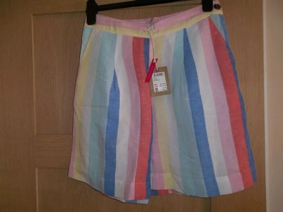 Joules Women's Coretta Printed Fluid Short - Multi Stripe - 8