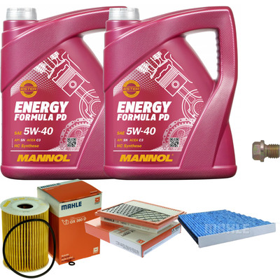 MAHLE Inspektionspaket 10 L MANNOL Energy Formula PD 5W-40 für Mercedes E-Klasse