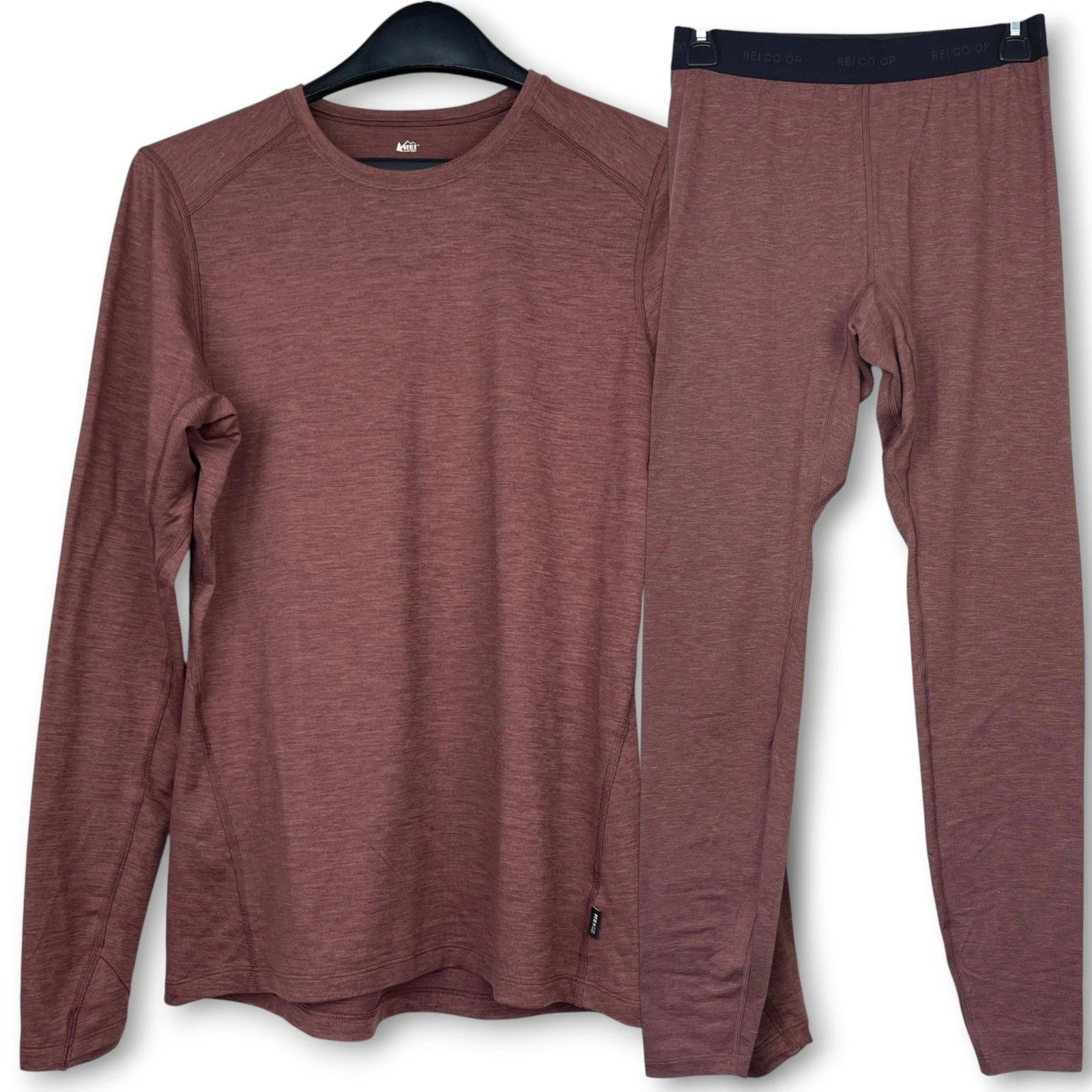REI Co-op Base Layer Set Womens S/Med Heathered Maroon Top +Legging Ski Hike
Opens in a new window o