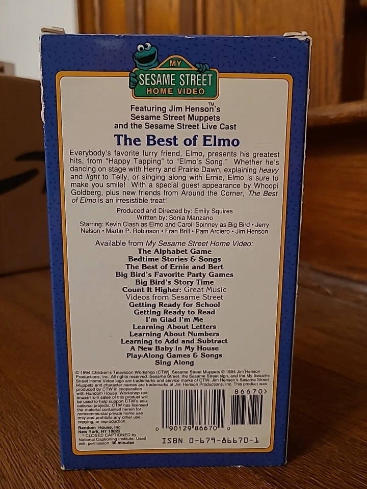 The Best Of Elmo VHS 1994 My Sesame Street Home Video Random House KIDS CHILDREN - Image 3 of 4