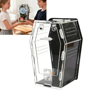 Clear Front Opening Acrylic Enclosure For Small Reptiles And Amphibians Pet