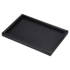 12"x8" Wood Serving Tray Rectangle Decorative Platter Home Kitchen Table Black