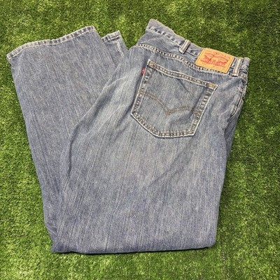 Levi Strauss 559 Medium Blue Wash Straight Leg Jeans Men s W44 L30