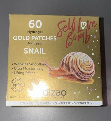 Dizao Gold Snail Hydrogel Eye Patch 60pcs   Korean Skincare for Eyes