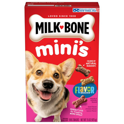 Milk-Bone Mini Flavor Snacks Dog Biscuits 15oz  Crunchy Treats Assorted