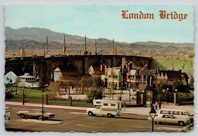 London Bridge English Village Lake Havasu City Arizona Postcard