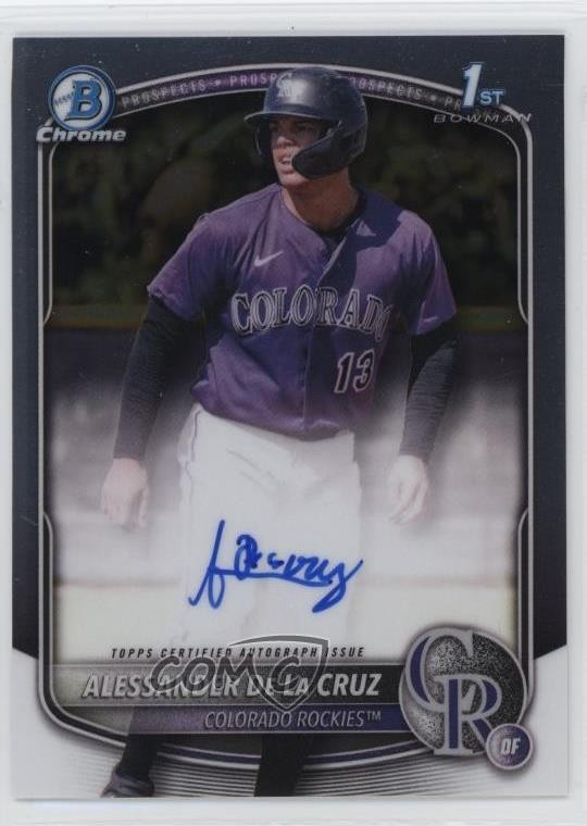 2025 Bowman Chrome Prospect Auto Alessander De La Cruz #CPA-AD Auto sc2