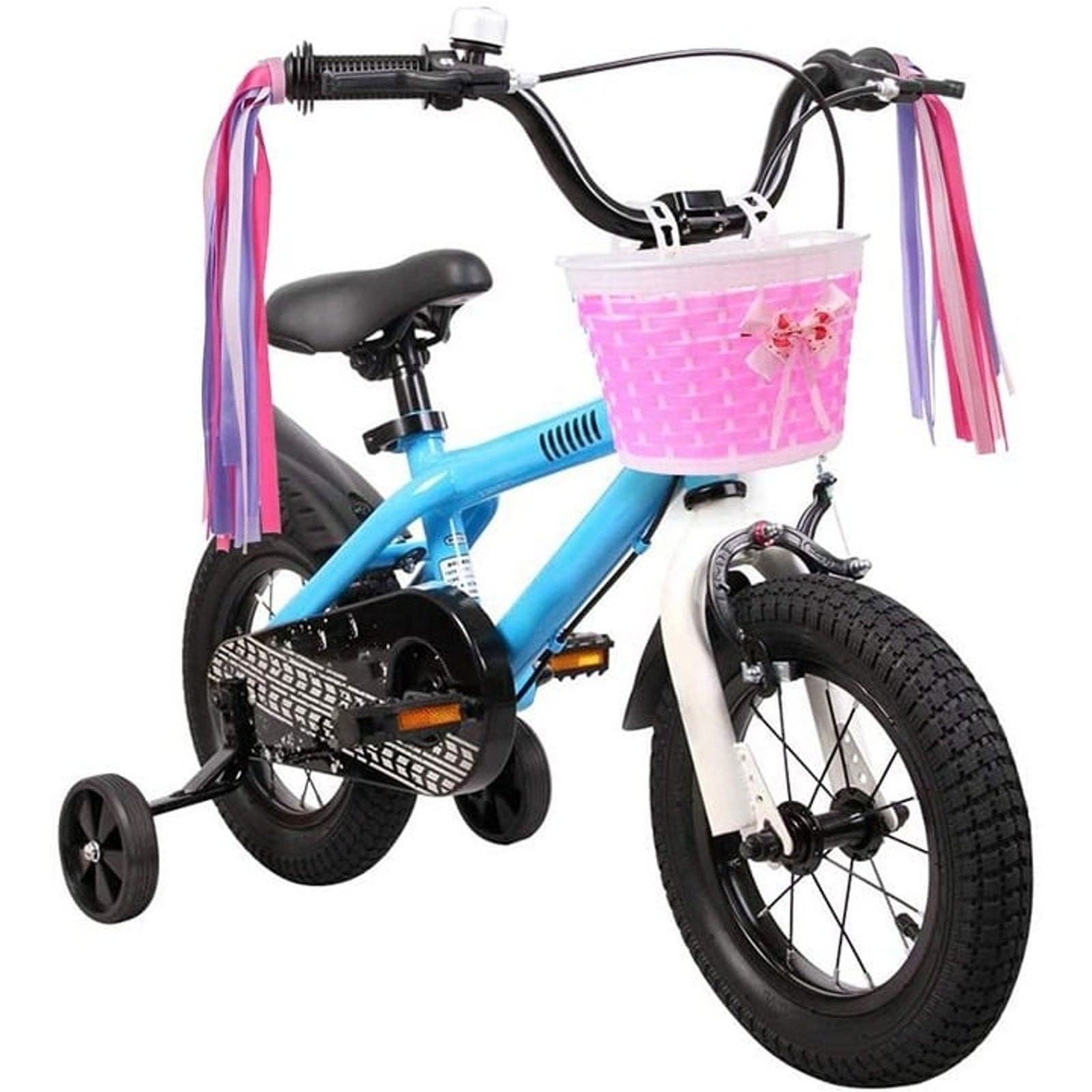Girl's Bike Pink Basket Streamer Set, Basket with Streamers Bike Accessory Gift