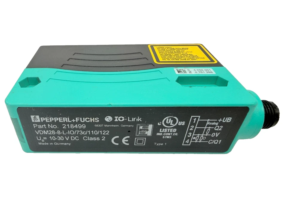PEPPERL FUCHS 218499 VDM28-8-L-IO/73c/110/122 Distance Sensor, 10-30VDC - Image 3 of 4