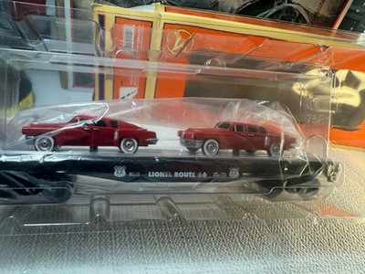   LIONEL 6-36000  Route 66 Flatcar w/ 2 Sedans - NEW  L1913