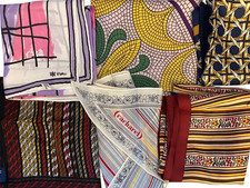 Vintage Scarf Lot 6 Scarves Vera Glentex Cacharel Honey Silk 1960s 1970s Japan