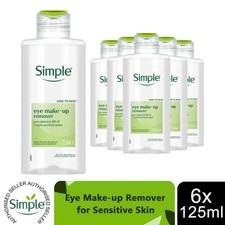 Simple Kind to Eye, Eye Makeup Remover, 6 Packs of 125ml